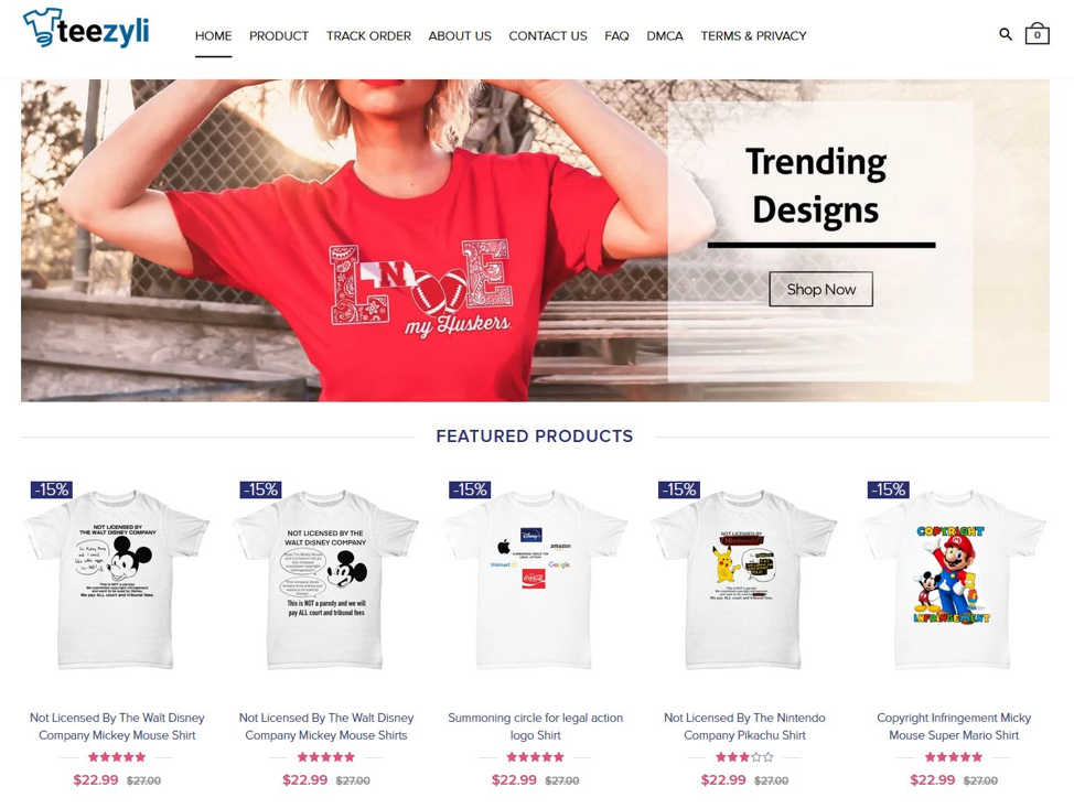 online tee shirt store