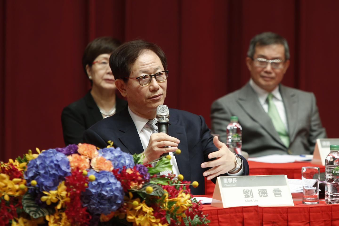 Mark Liu, chairman of Taiwan Semiconductor Manufacturing Co. (TSMC), speaks during the company's annual general meeting in Hsinchu, Taiwan, on June 5, 2019. Liu didn't reaffirm a previous forecast that the company will grow slightly in 2019, saying uncertainty was too great at the moment. Photographer: Ashley Pon/Bloomberg via Getty Images