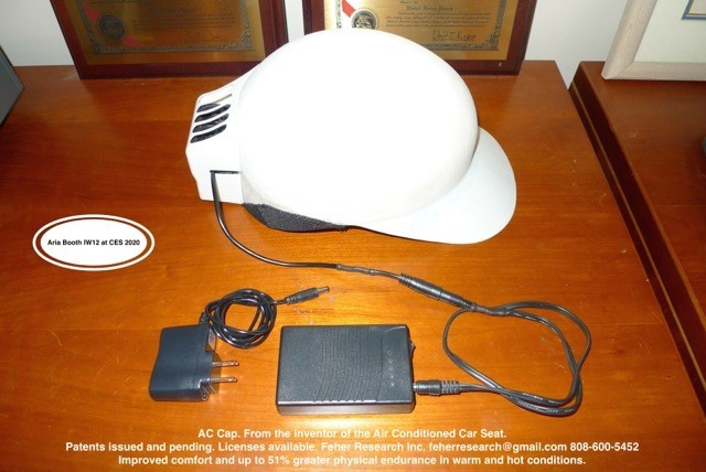 Air conditioned baseball cap