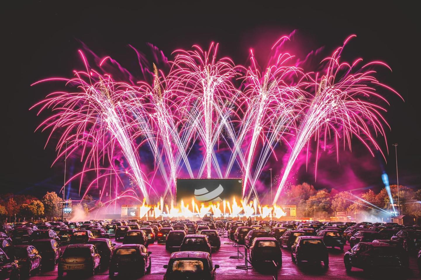 A World Club Dome Drive-In rave in Düsseldorf, Germany.