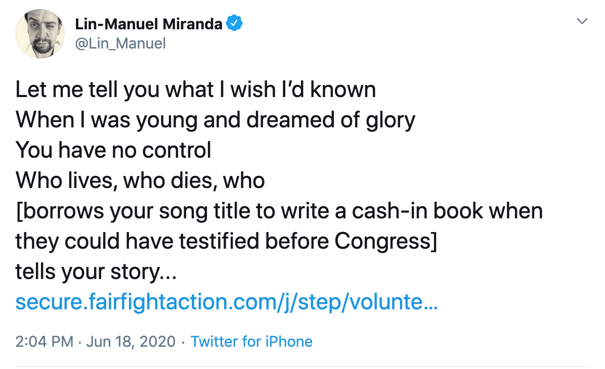 lin manuel miranda on twitter