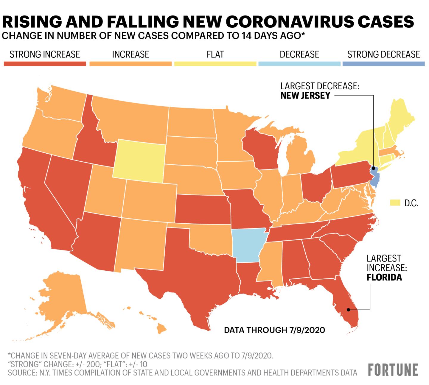 Map shows number of covid-19 cases