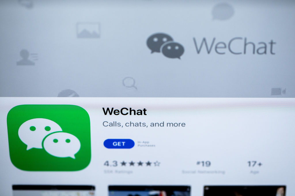 Social Apps TikTok and WeChat, seen on an iPad screen