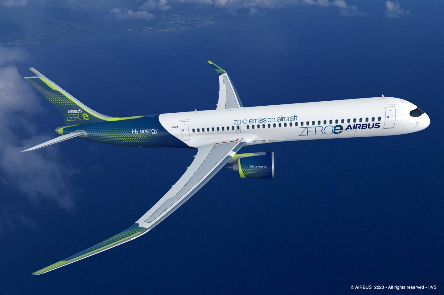 Airbus's turbofan concept for the ZEROe hydrogen-powered aircraft, unveiled on Monday Sept. 21, 2020.