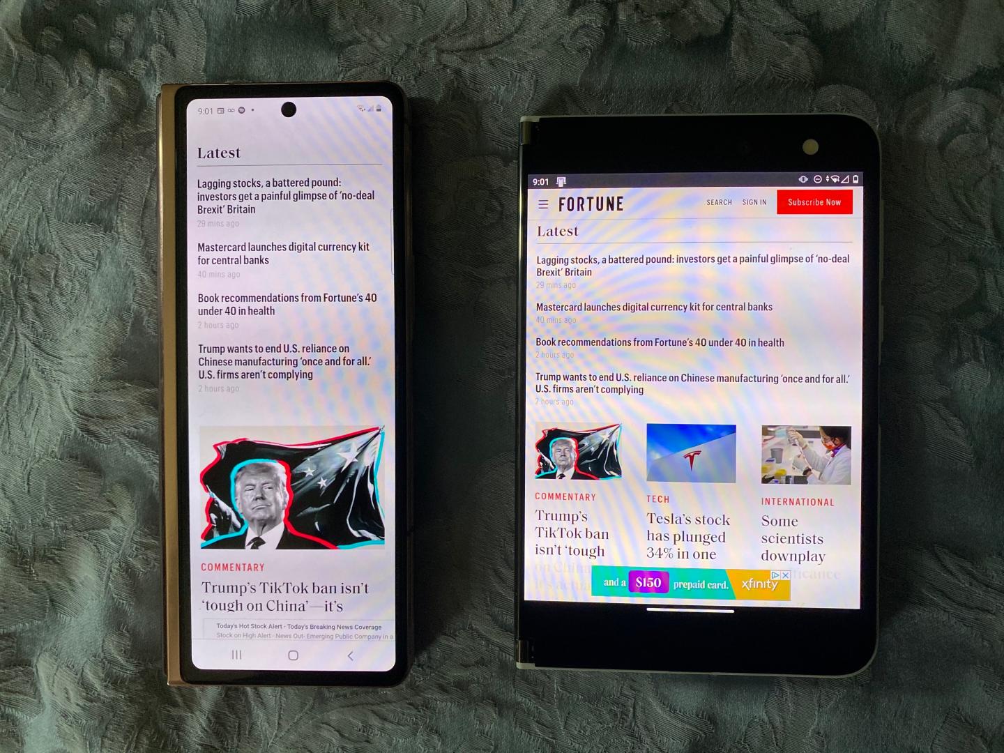 Surface Duo vs. Samsung Galaxy Z Fold 2