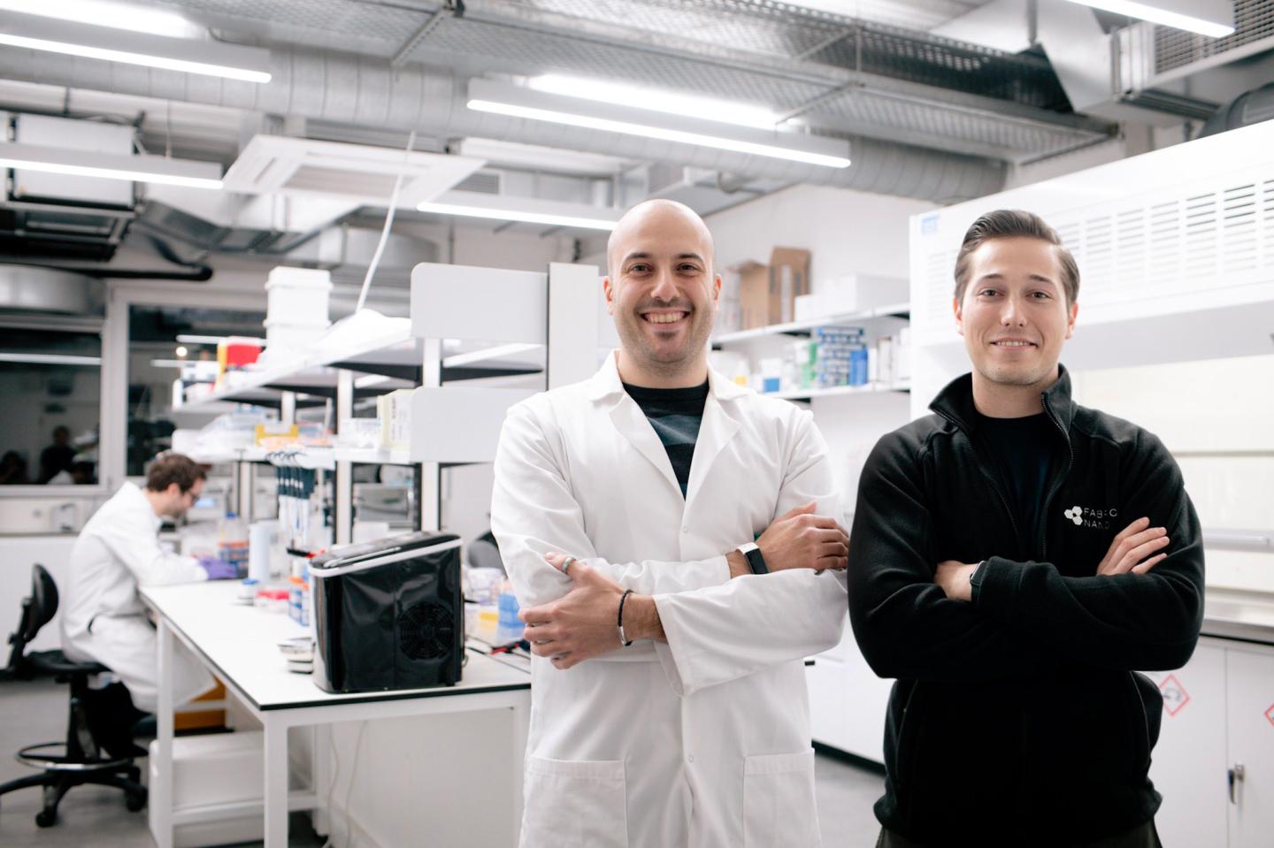Photo of FabricNano co-founders Ferdinando Randisi and Grant Aarons