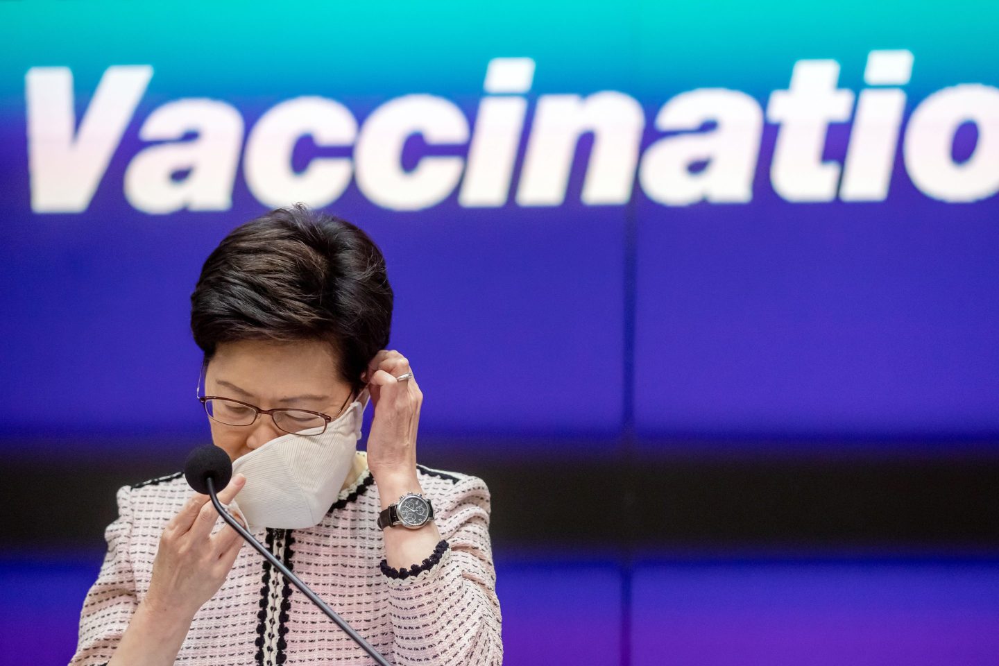 Hong Kong Chief Executive Carrie Lam News Conference