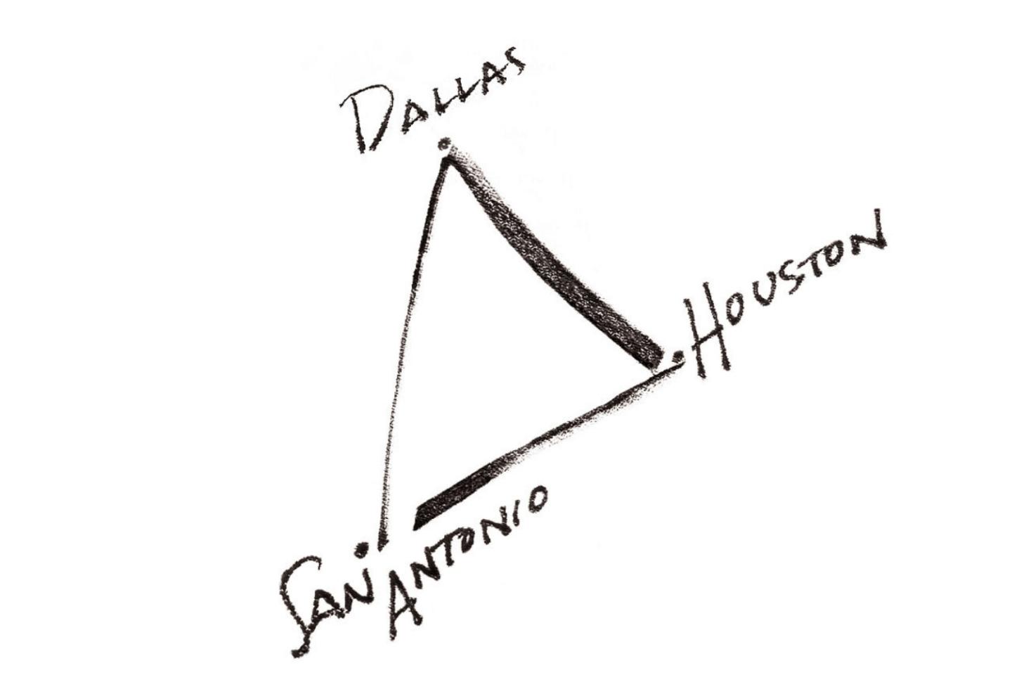 Southwest-50-Anniversary-Texas Triangle Napkin