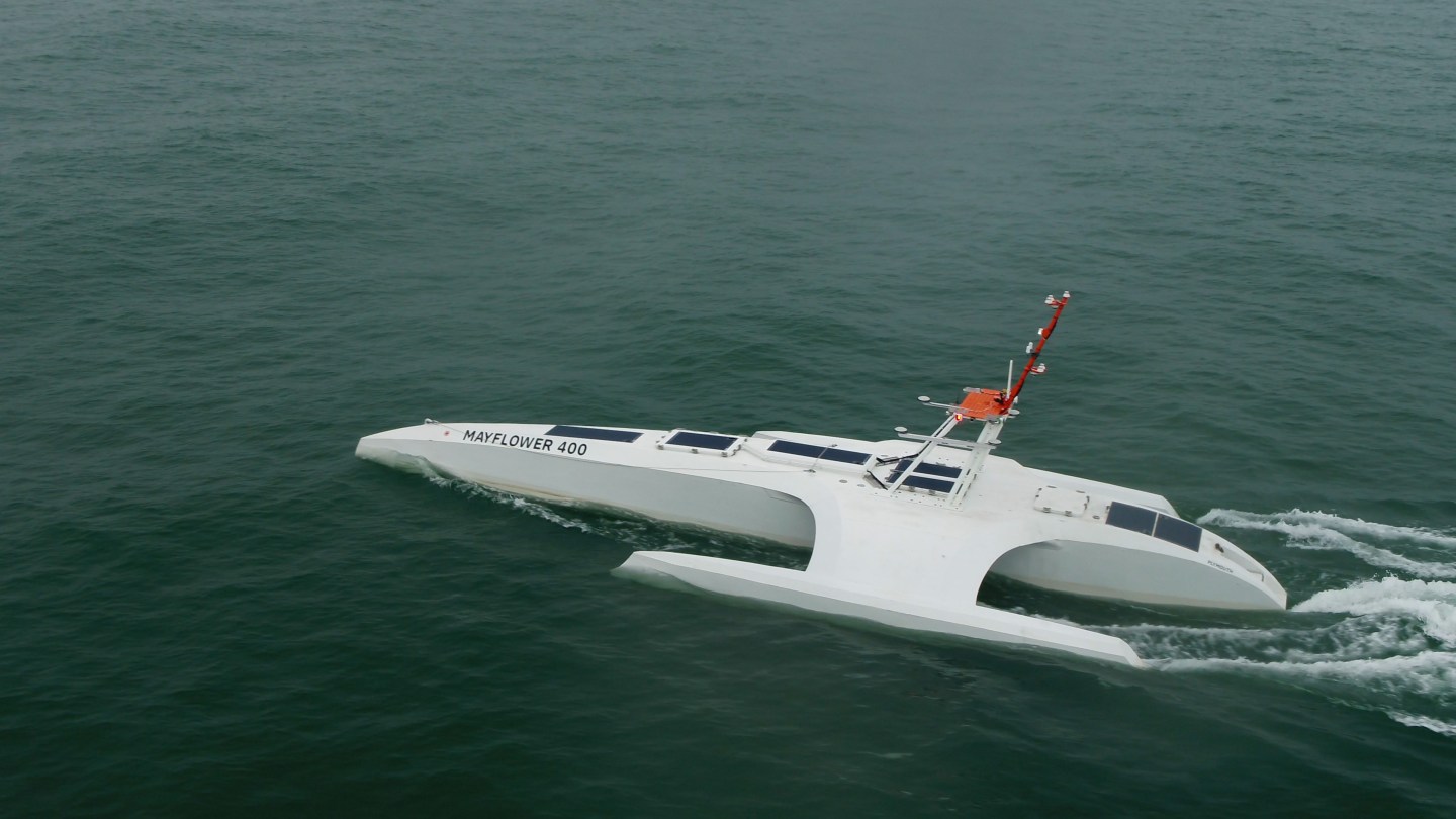 Mayflower Autonomous Ship at sea