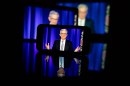 Jerome Powell, chairman of the U.S. Federal Reserve, speaks during a live-streamed news conference following a Federal Open Market Committee (FOMC) meeting in New York, U.S., on Wednesday, Dec. 15, 2021. Powell said that cryptocurrencies are risky, but he doesn't see them as a danger to financial stability at this point. Photographer: Michael Nagle/Bloomberg via Getty Images