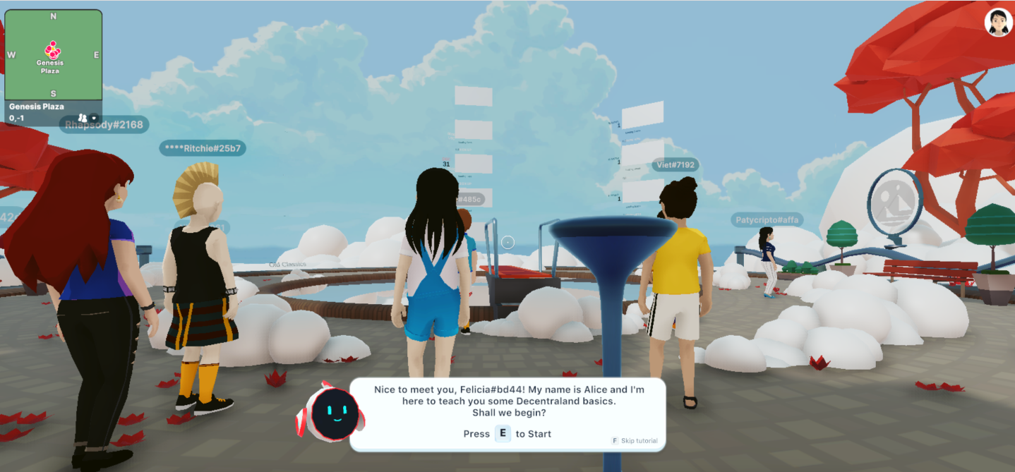 A screenshot of the metaverse.