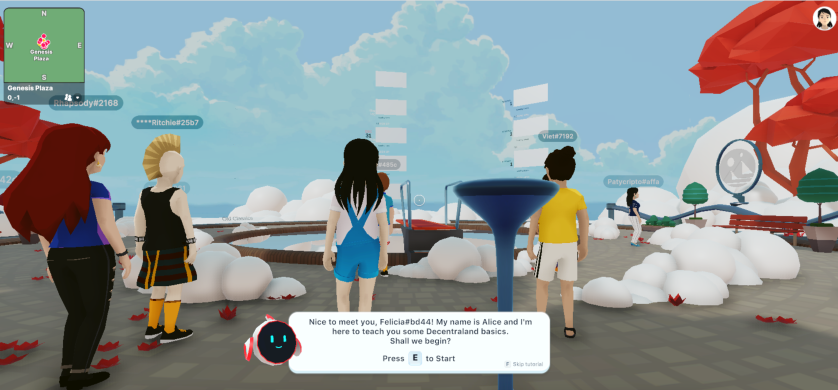 A screenshot of the metaverse.