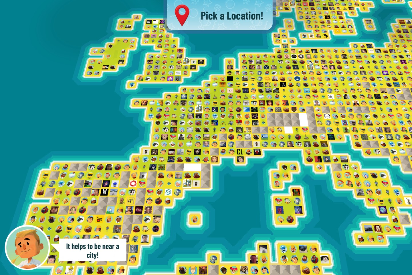 A screenshot of a map in Town Star