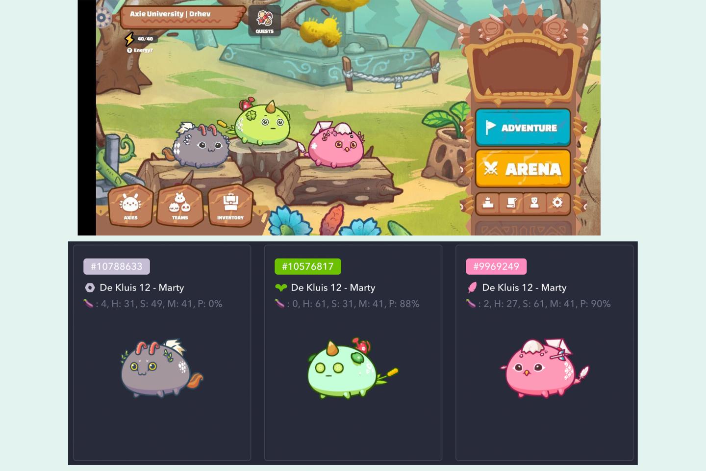 images from a video game NFT