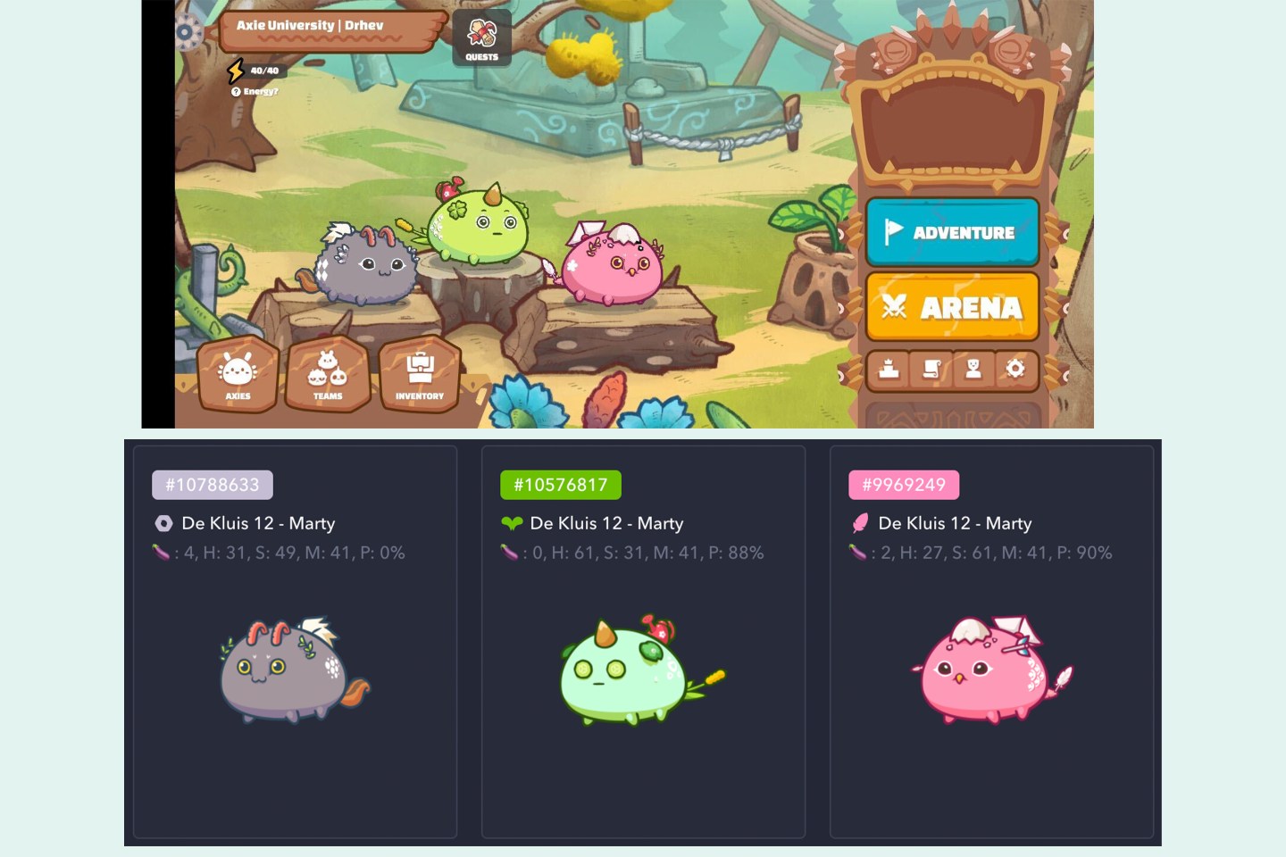 images from a video game NFT