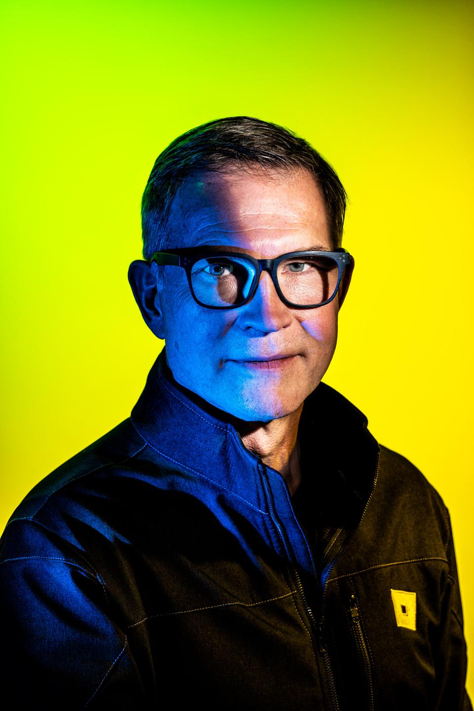 a colorful Portrait of David Baszucki