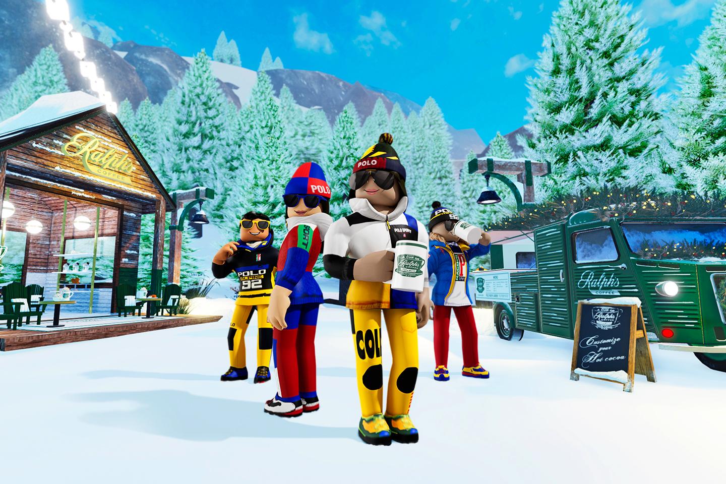 metaverse screenshot of characters drinking hot beverages in the