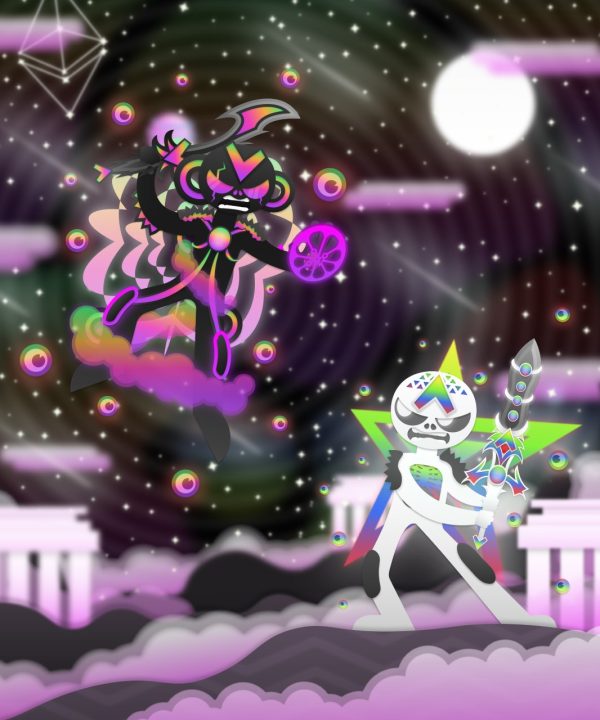 Abstract art that looks like a video game