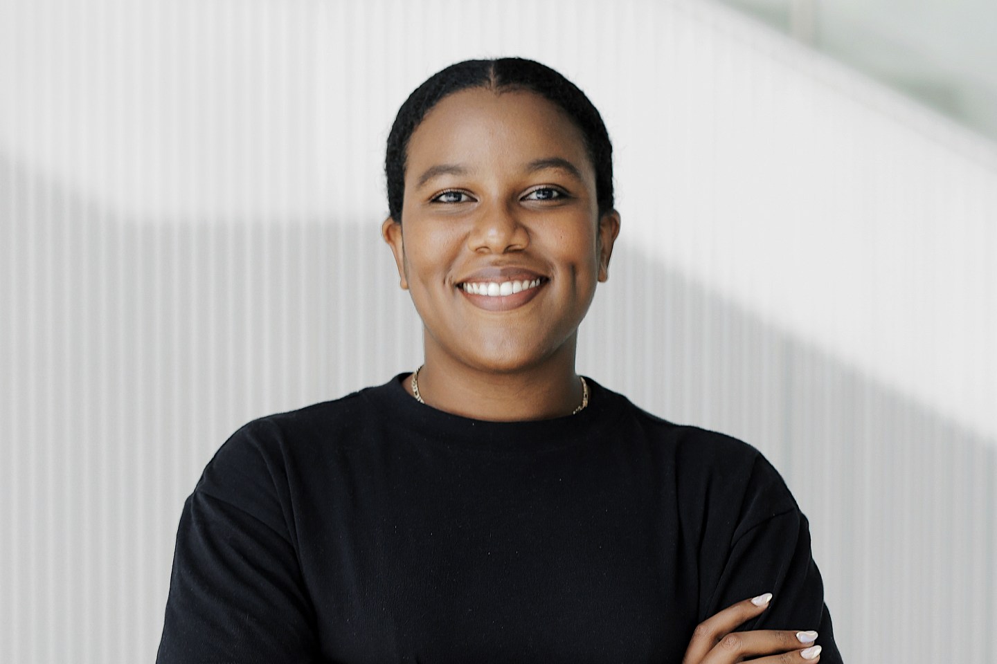 Portrait of black designer Chelsi Cocking.