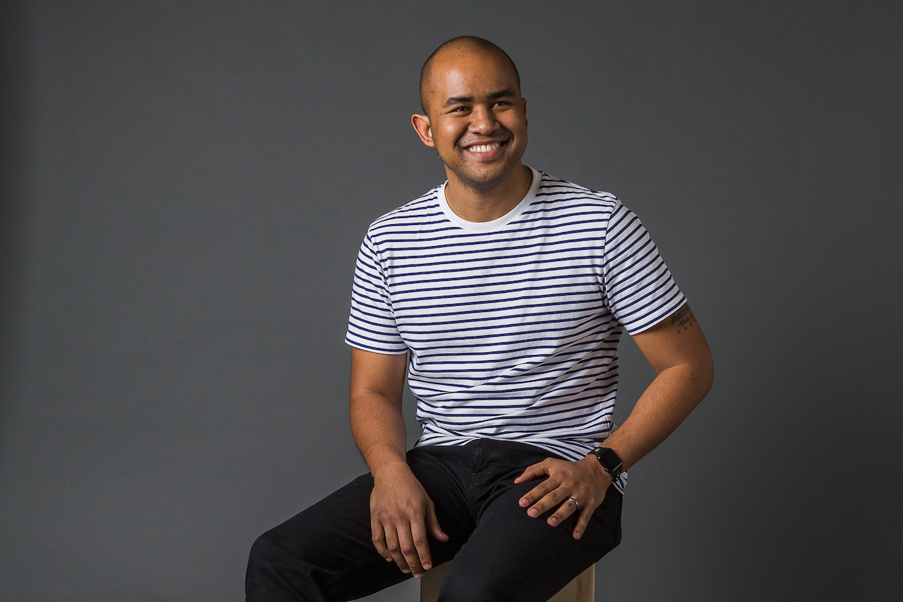 Portrait of black designer Wes O'Haire.