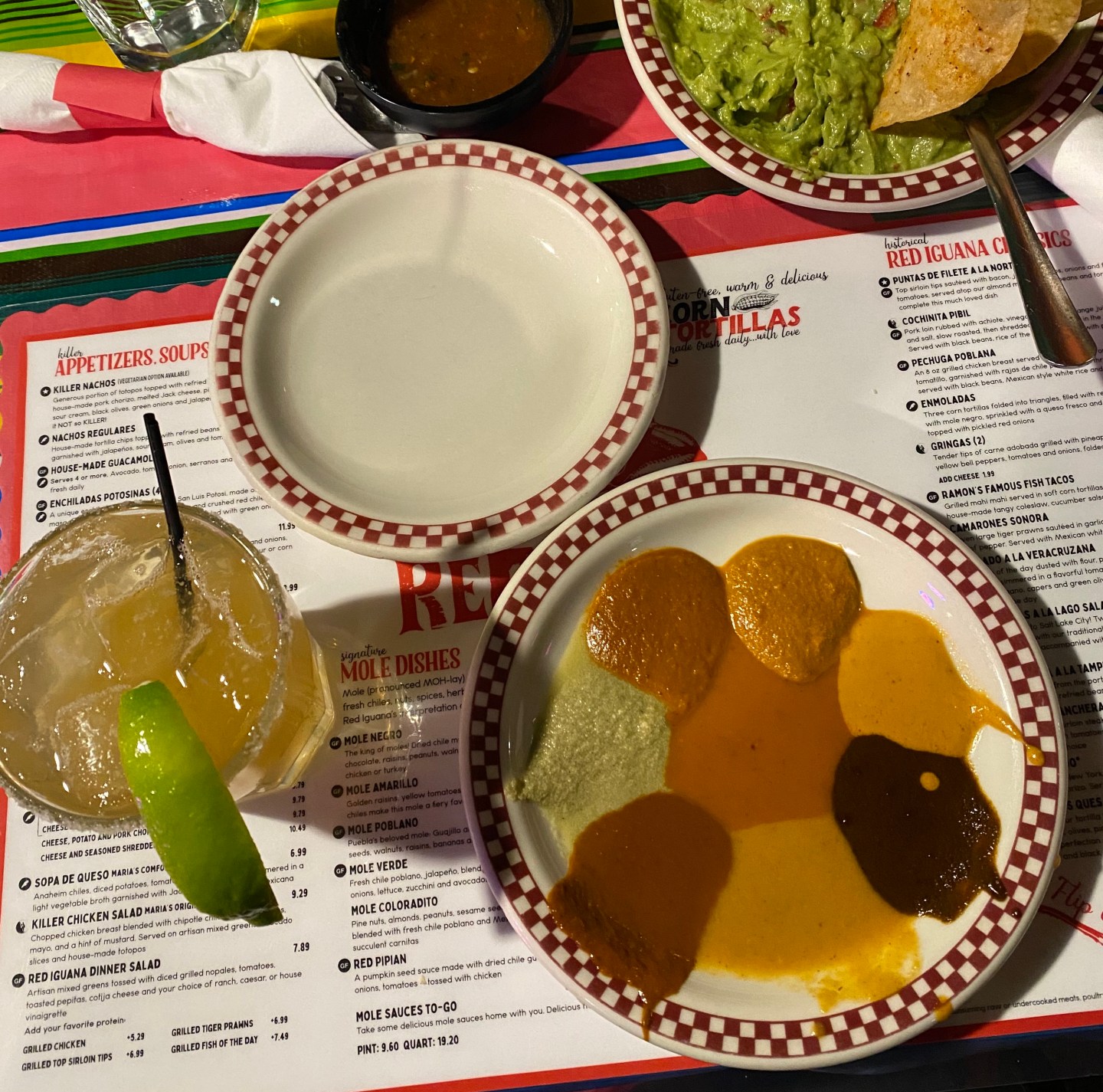Samples of mole at Red Iguana in Salt Lake City