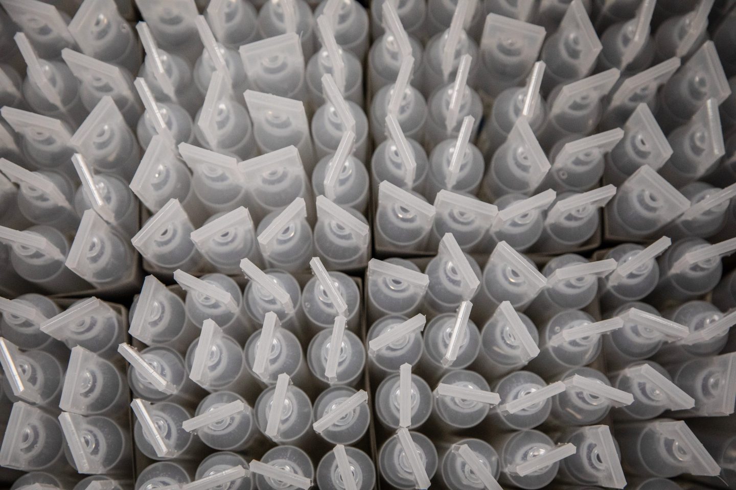 Plastic saline vials