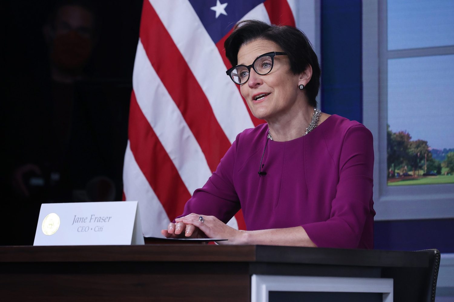 Citi CEO Jane Fraser speaking