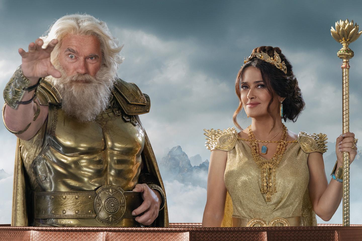 Arnold Schwarzenegger and Salma Hayek as Greek gods in a <a href="https://fortune.com/company/bmw-group/" target="_blank">BMW</a> commercial