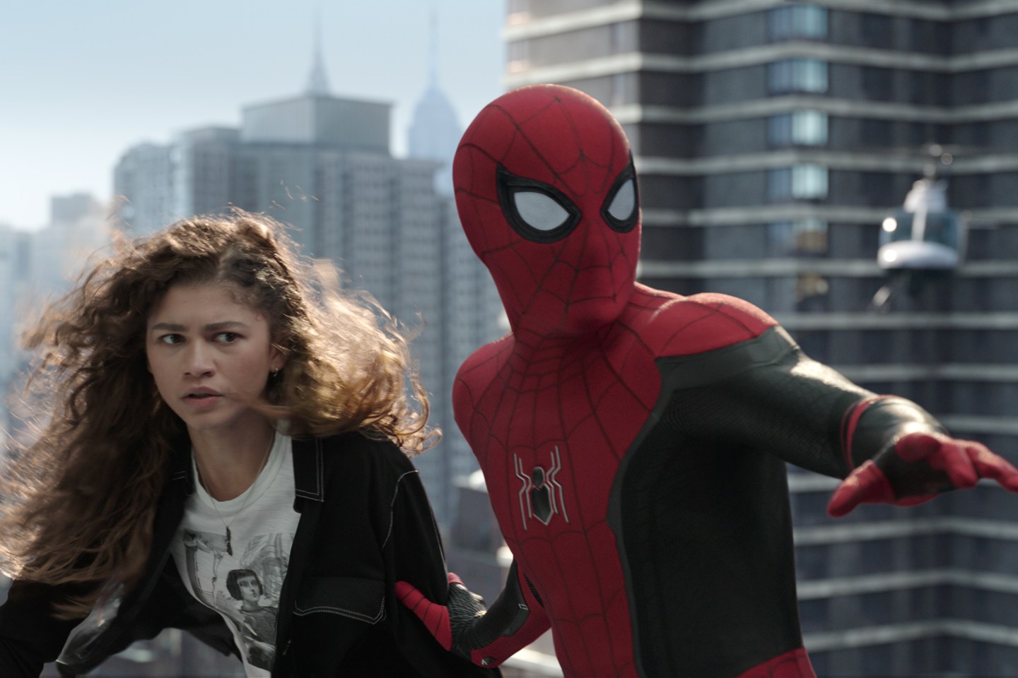 Movie still from Spider Man: No Way Home.