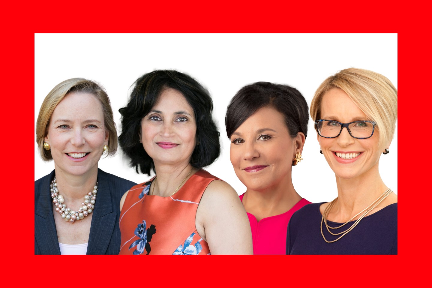 From left: Sandra Peterson, Padma Warrior, Penny Pritzker and Emma Walmsley.