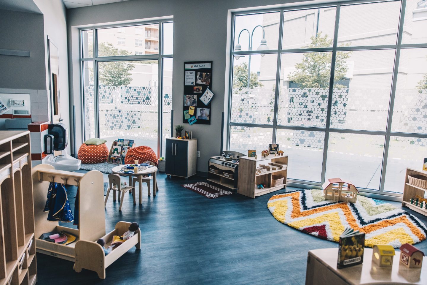 classroom inside Recursion's on-site child care center