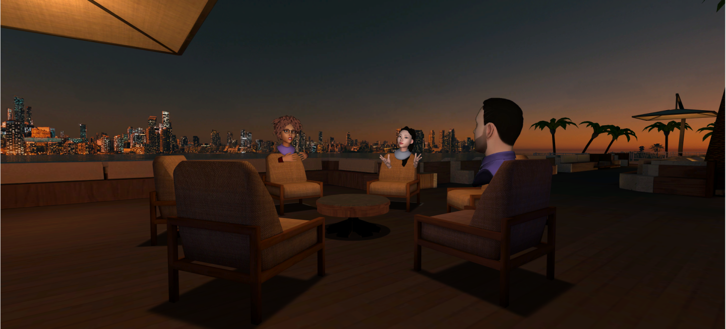 A date coaching session in the metaverse by Grace Lee, founder of Datingverse
