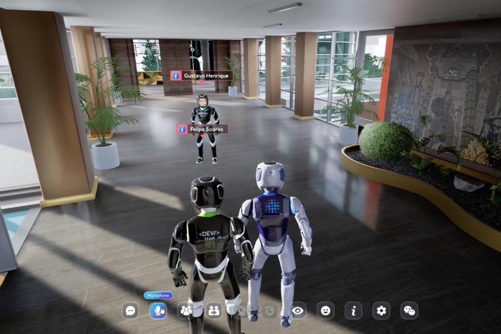Avatars in a digital office space