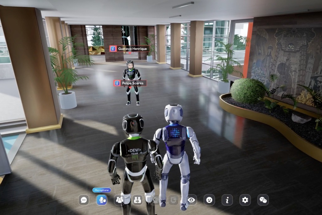 Avatars in a digital office space