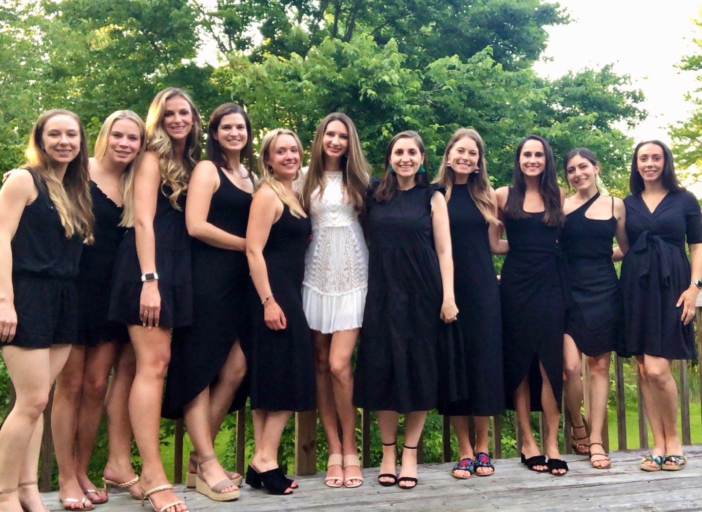 A group of women at a bachelorette party