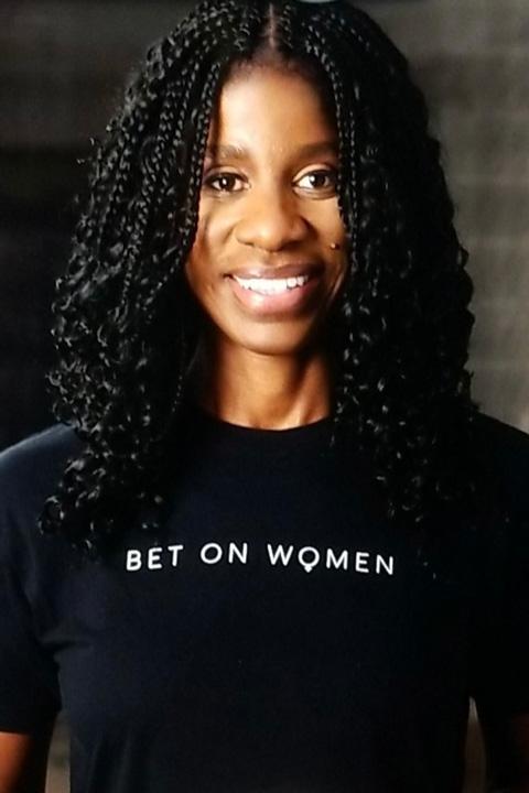 headshot of executive director of the WNBA Players Association Terri Jackson wearing a black T-shirt