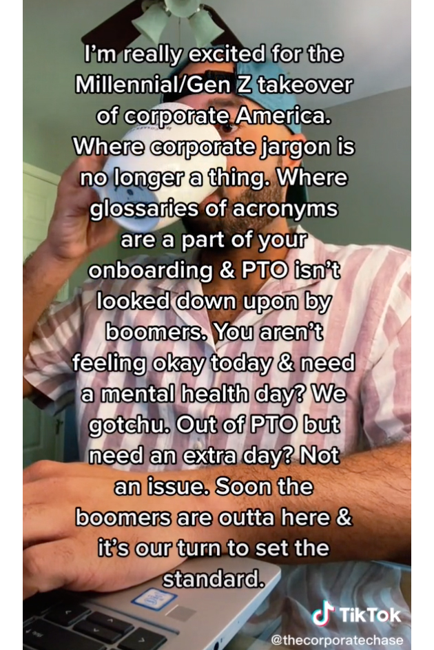 screenshot of Chase Coleman's viral TikTok