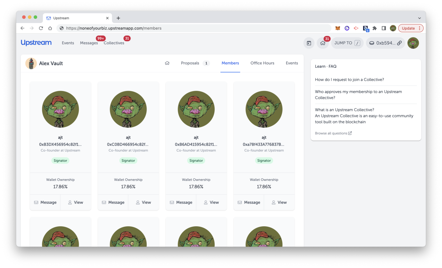 Screenshot of Vault DAO