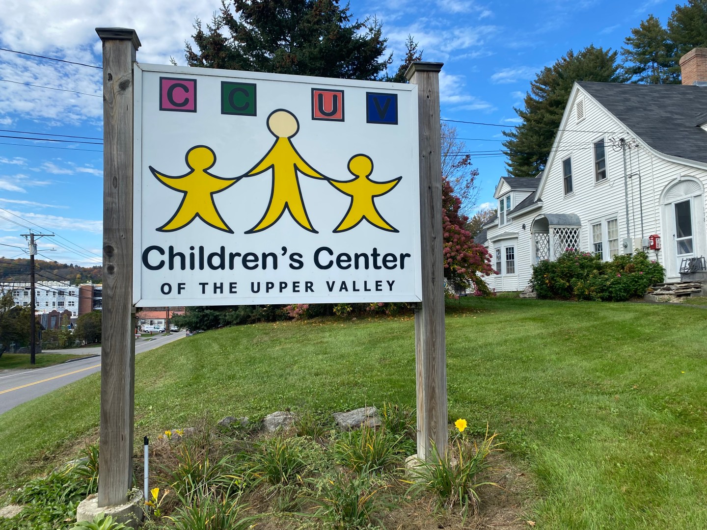 Sign in front of a day-care center