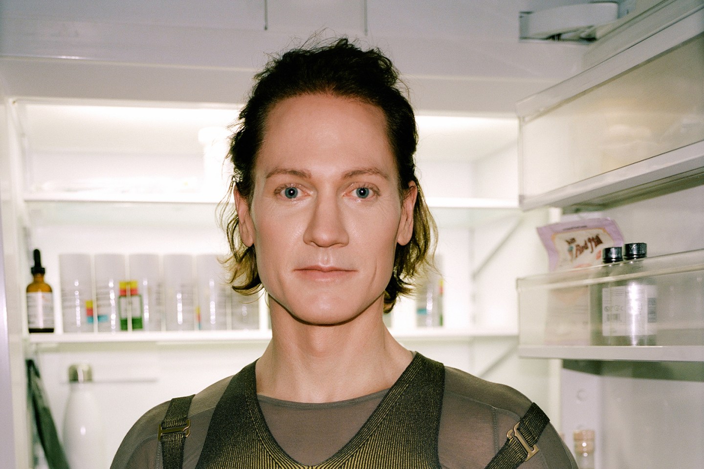 Portrait of Bryan Johnson who is spending millions to reverse aging.