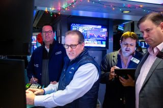 Traders on the floor of the New York Stock Exchange (NYSE) in New York, US, on Tuesday, Jan. 3, 2023.