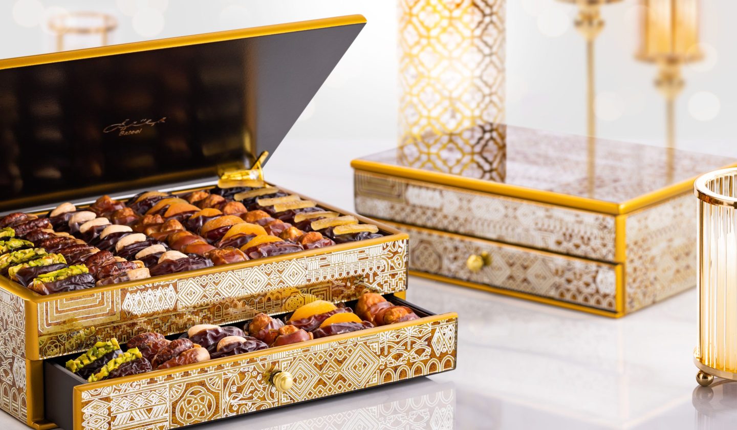 A decorative box of dates