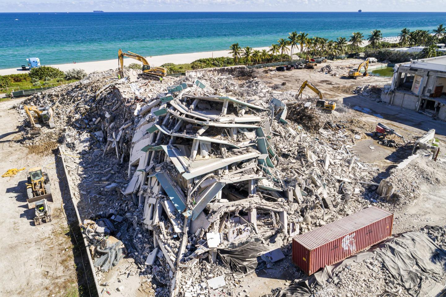 The Deauville Beach Resort after its demolition.