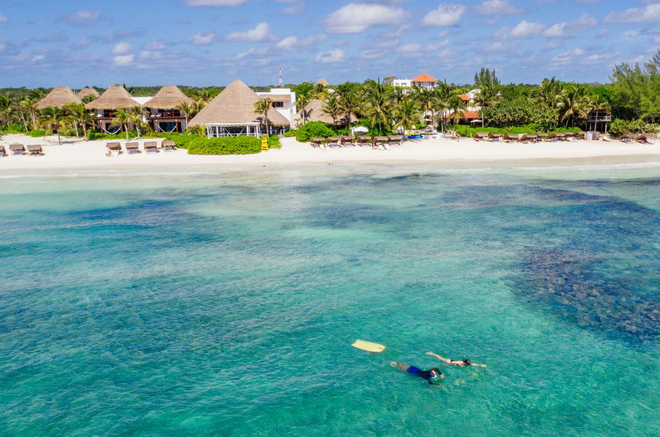 Snorkeling at Hotel Esencia in Tulum, Mexico