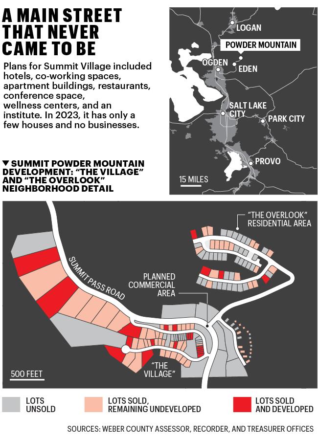 Map shows the Summit Powder Mountain development