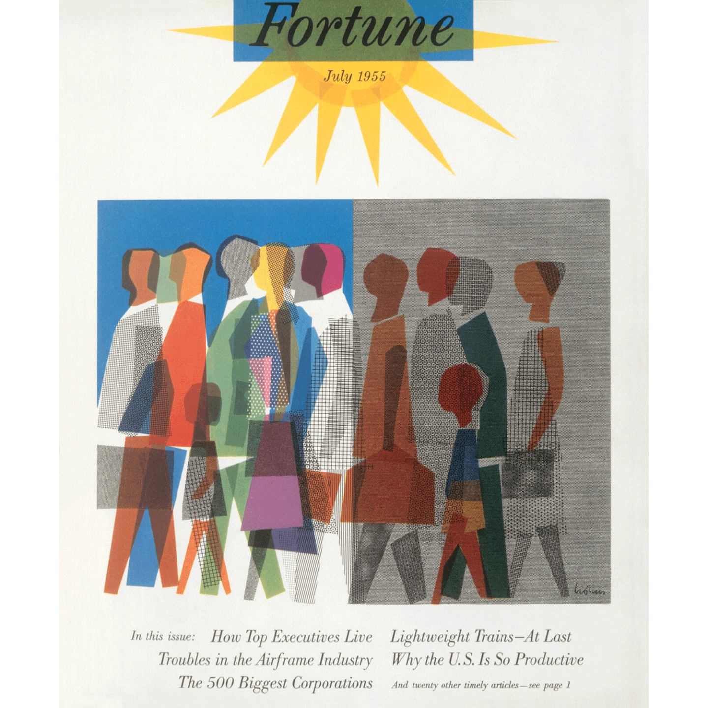 Cover of Fortune magazine, July 1955, the first appearance of the Fortune 500 list
