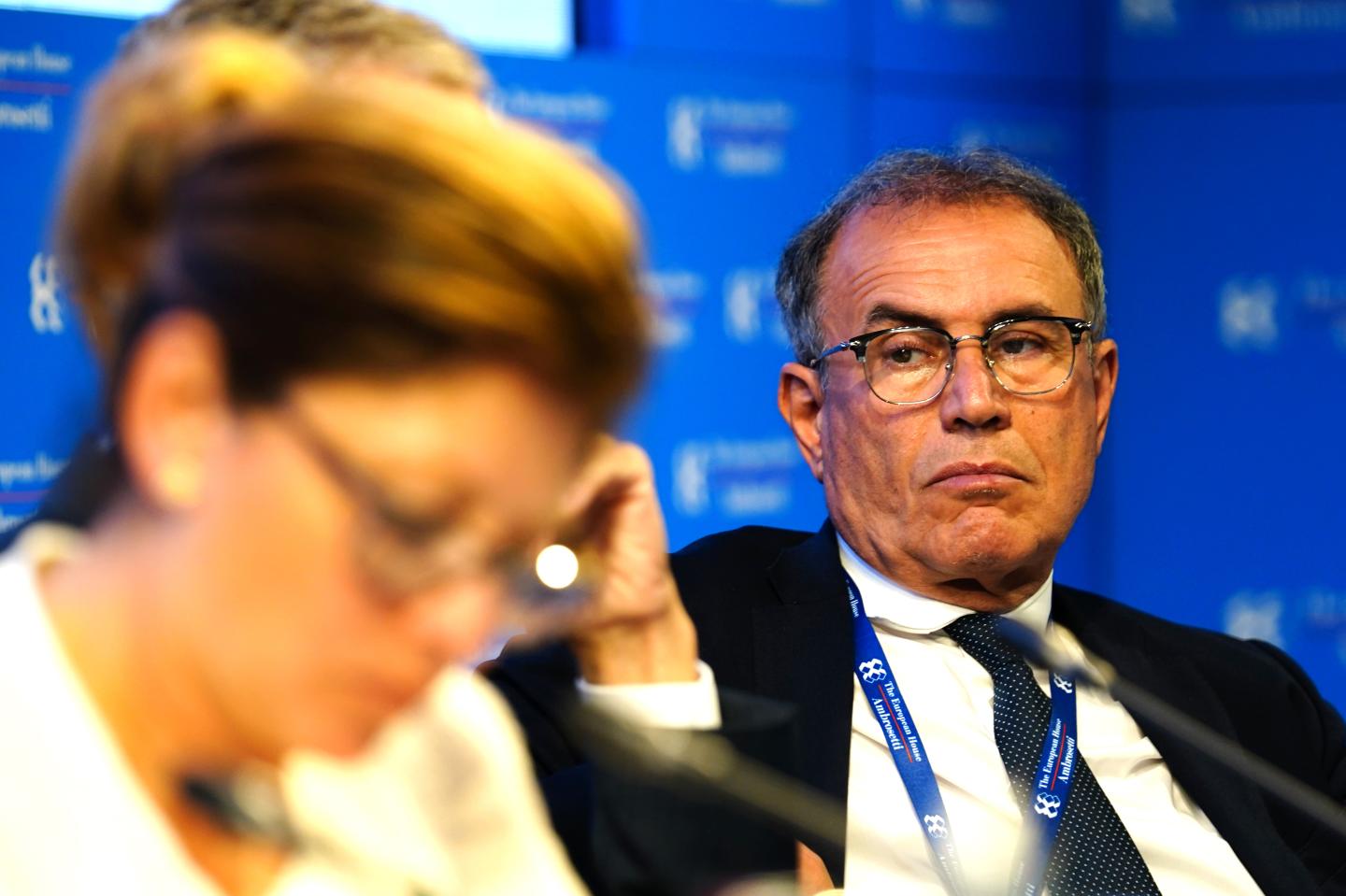 Economist Nouriel Roubini at a panel discussion
