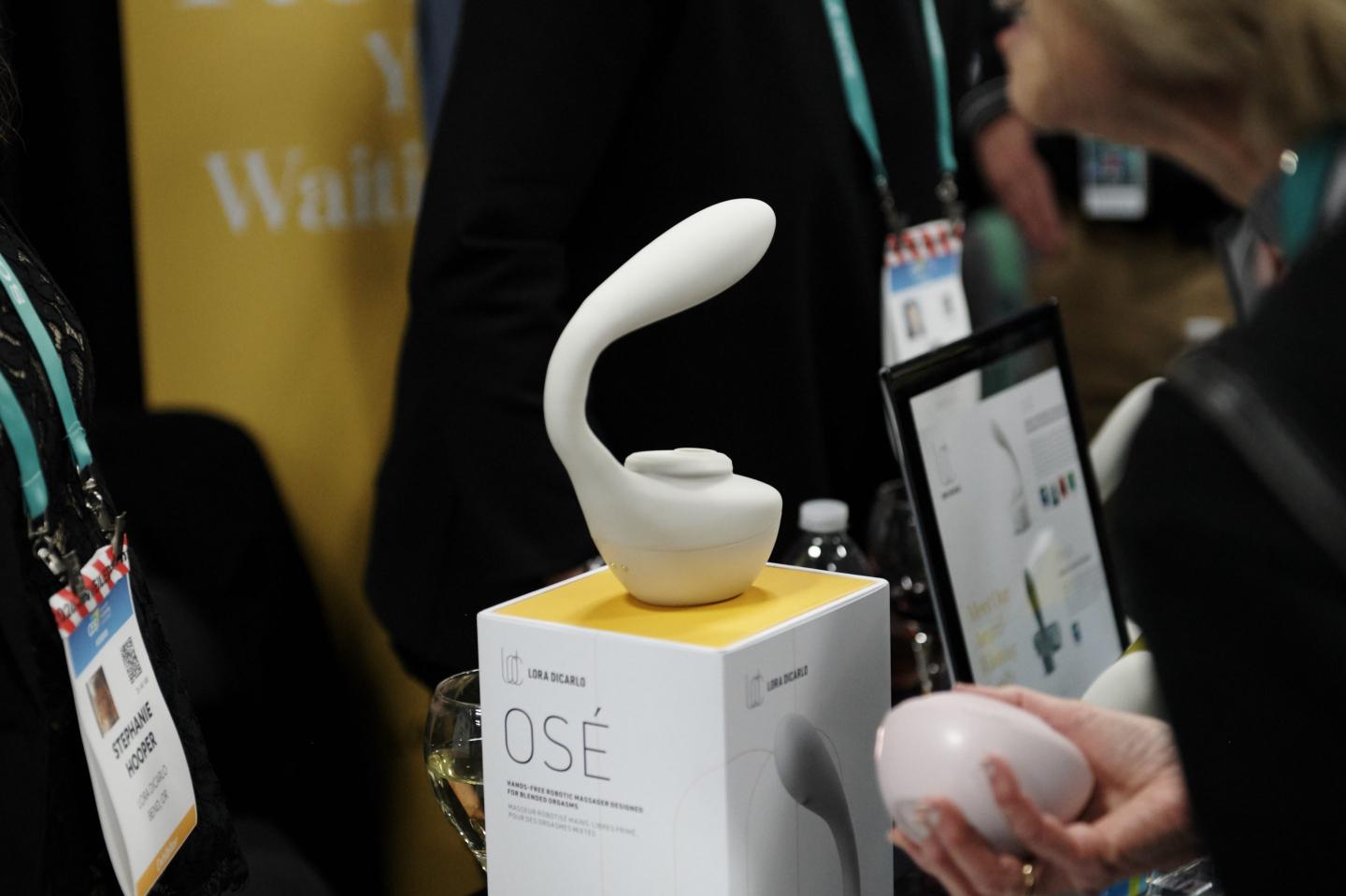 Lora DiCarlo's flagship product, the Osé, on display at CES in 2020.