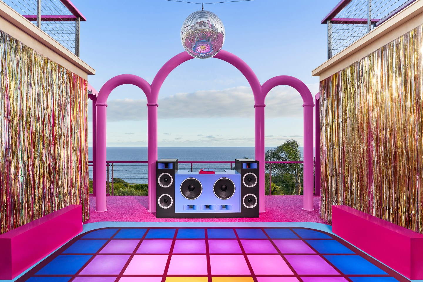 The disco dance floor in the DreamHouse.