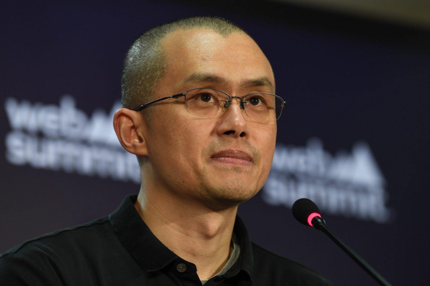 Changpeng Zhao, founder and CEO of Binance, at a conference in Lisbon.